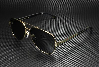 #ad GUCCI GG0528S 006 Aviator Gold Black Crystal Grey 63 mm Men#x27;s Sunglasses