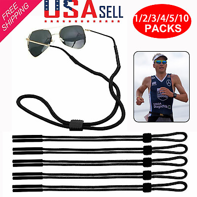 #ad Adjustble Neck Strap Sport Sunglass Eyeglass Read Glasses Cord Lanyard Holder US