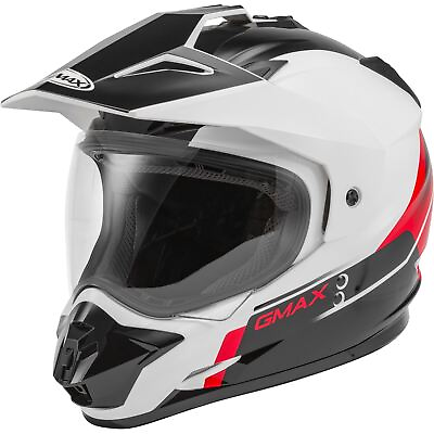 #ad GMax GM 11 Dual Sport Scud Helmet Helmet Black White Red Medium G1113355