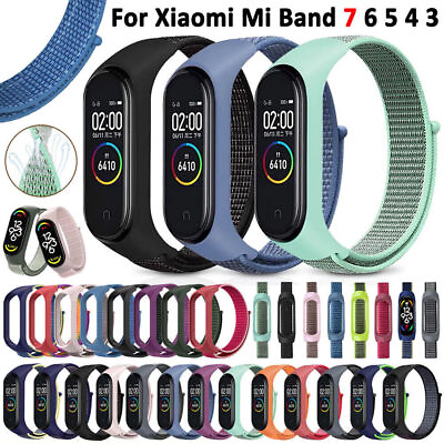 #ad Nylon Loop Watch Band For Xiaomi Mi Band 7 6 5 4 3 Wristband Strap Replacement