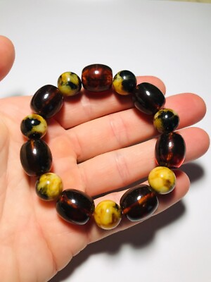 #ad Amber bracelet adult Natural Baltic Amber beads Amber jewelry bracelet pressed