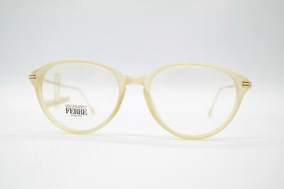 #ad Vintage Gianfranco Ferre GFF 186 Light Brown Gold Oval Sunglasses Frame NOS