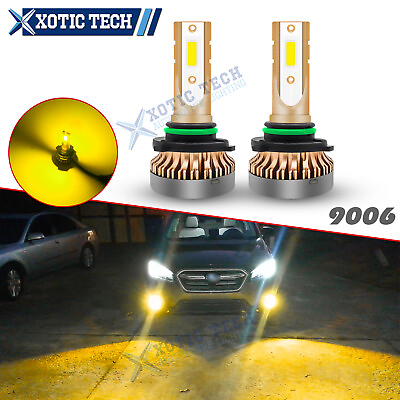 #ad Extremely 3000K Golden Yellow 9006 LED Fog Light Bulb Conversion Kit For Subaru $15.99
