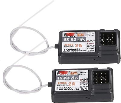 #ad Flysky FS A3 AFHDS2A 2.4G 3CH Receiver for GT2E GT2G Transmitter 2PCS $25.41