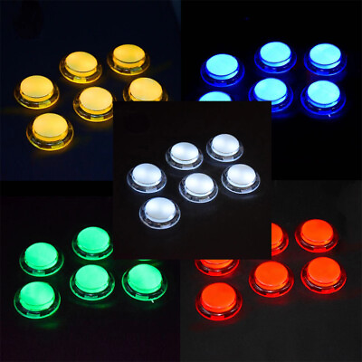 #ad 10PCS LED lit Arcade Push Buttons MAME Multicade 5V 30MM LED PUSH BUTTON