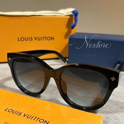 #ad Louis Vuitton #2 My Monogram Round Sunglasses glasses Z1526E Black Used