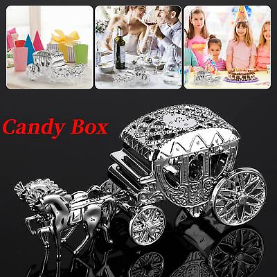 #ad Carriage Royal Vintage Cinderella Horse Wagon Coach Cake Topper Party Candy Box