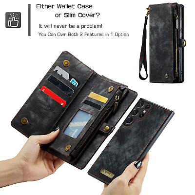 #ad Detachable Card Wallet Phone Case For Samsung Galaxy A12 A13 A14 A32 A53 A54 A71