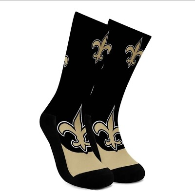 #ad New Orleans Saints Socks Unisex One Size Fits Most NFL Football Teams
