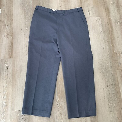 #ad St Michael Trousers Mens 38X31 Blue Vintage Straight Leg Marks Spencer Office