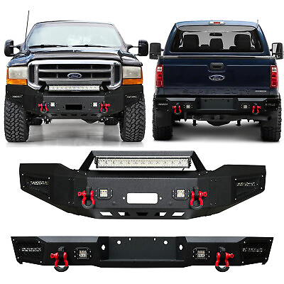#ad Vijay Front amp; Rear Bumper with LED lights for 1999 2004 Ford F250 F350