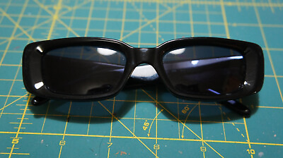 #ad Rare Authentic Gucci 135 GG 2409 N S 807 49mm Black Silver Sunglasses Italy