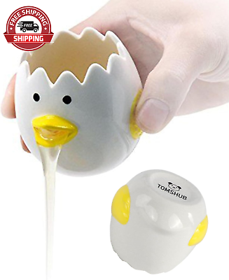 #ad Ceramic Cute Egg Separator Cute Chick Egg Yolk Egg White Separator Household S