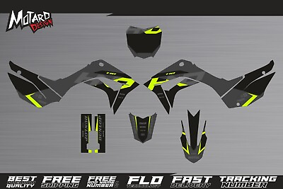 #ad Graphics Kit for Honda CRF 110 F 2020 2021 2022 2023 FLUO NEON Decals Stickers