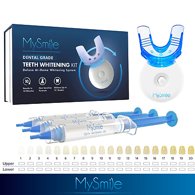 #ad OFFICIAL MySmile Teeth Whitening Kit Non Sensitive Whitener Kit w 10min Light $27.95