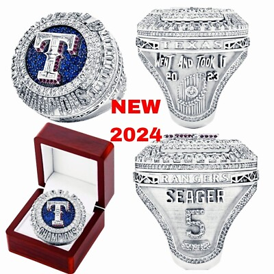 #ad New 2024 Texas Rangers Ring With Box #5 SEAGER