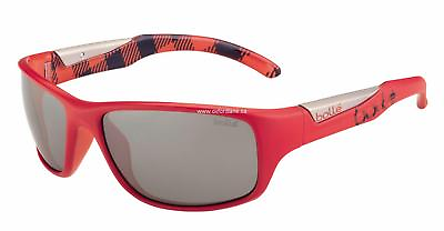 #ad Bolle Vibe Sunglasses 12136 Matte Red Canadian w solid Gray TNS Lenss