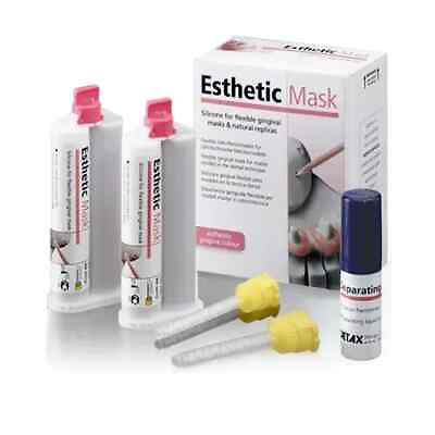 #ad DETAX Esthetic Mask Silicone Flexible Gingival Mask 2 Cartridge Pack