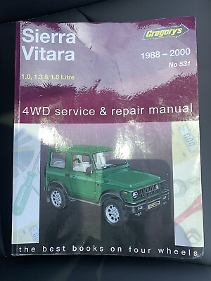 #ad Sierra Vitara 4WD Service And Repair Manual Gregory’s 1988 2000 1.01.31.6 Ltr