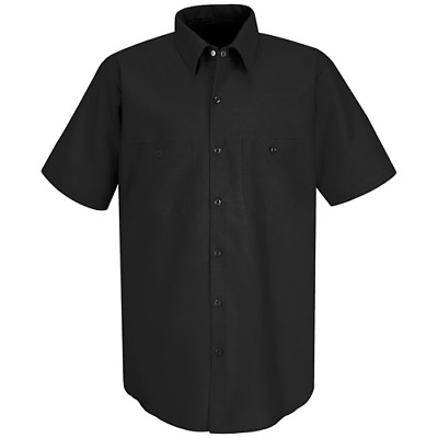 #ad Red Kap Work Shirt Solid Color 2 Pocket Men#x27;s Industrial Uniform Short Sleeve