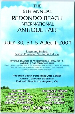 #ad The 6th Annual Redondo Beach International Antique Fair Redondo Beach CA