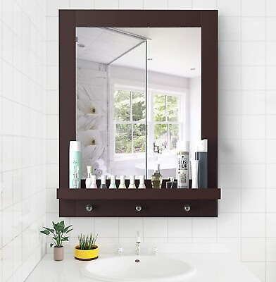 #ad Wall Mirror with Shelf Square Makeup Mirror Wall Hanging Mirror Vanity Mirror
