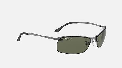 #ad Ray Ban Gunmetal Green Polarized Green Classic G 63 mm Sunglasses RB3183 004 9A $123.21