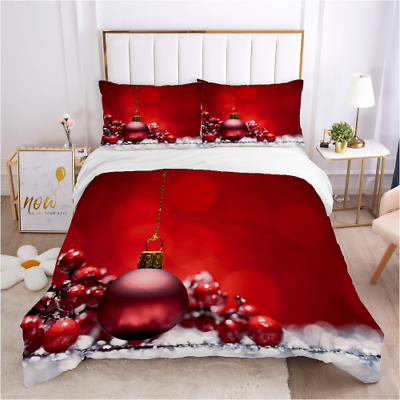 #ad Christmas Duvet Cover Santa Bedding Set for Quilt Cover Holiday Comforter Cover