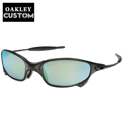 #ad Oakley Juliet ocs juli001 Standaed Fit Emerald Iridium Lens Carbon Sunglasses
