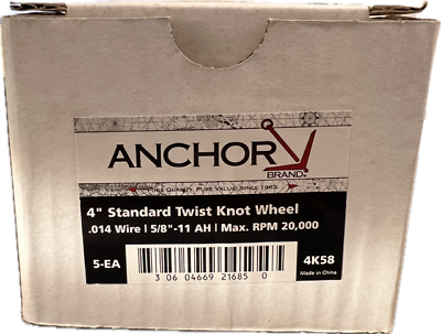 #ad Box of 5 Anchor 4quot; Standard Twist Knot Wheel 5 8 11 AH .014 Wire