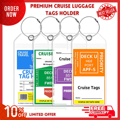 #ad Premium Cruise Luggage Tags Holder for Carnival NCL Princess MSC Cruise Ships