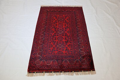 #ad 3#x27;3quot; x 4#x27;9quot; ft. Belgic Rug Turkoman Rug Tribal Rug Afghan Rug Hand Knotted