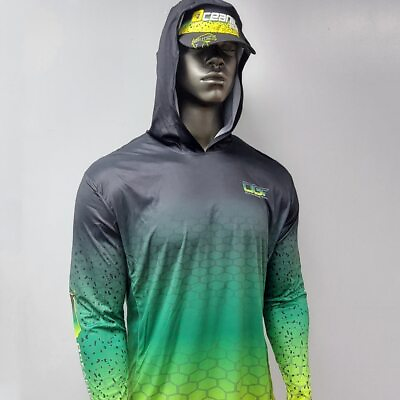 #ad Men#x27;s Fishing Hoodie Long Sleeve Jersey UPF 50 UV Resistant Running Fishing