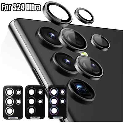 #ad Metal Ring Camera Full Cover Glass Lens Protector for Samsung Galaxy S24 Ultra