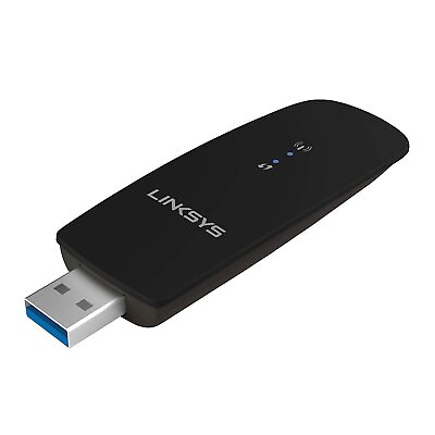 #ad Linksys WUSB6300 Dual Band AC1200 Wireless USB 3.0 Adapter Factory refurbished