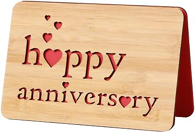 #ad Wooden Anniversary Cards for WifeWedding Gift Wooden Anniversary Cards for ... $20.61