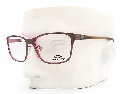 #ad Oakley OX 3214 0453 Penchant Eyeglasses Glasses Wine Brownish Red on Pink 53mm
