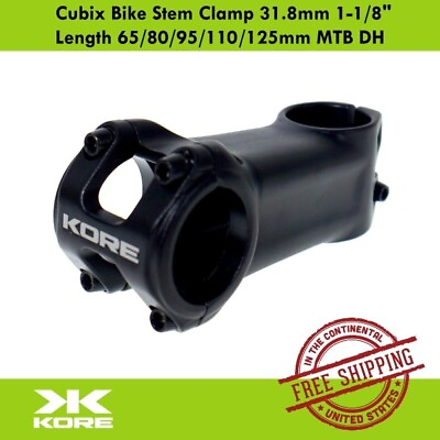 #ad Kore Cubix Bike Stem Clamp 31.8mm 1 1 8quot; Length 65 80 95 110 125mm MTB DH