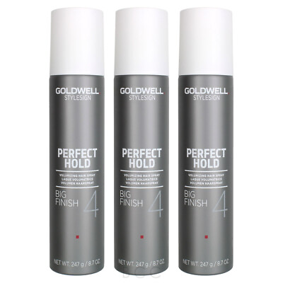 #ad Goldwell Hair Spray StyleSign Perfect Hold Big Finish #4 8.7 oz Pack of 3