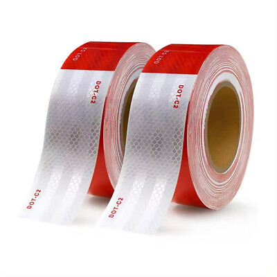 #ad Car Bumper Reflective Stickers Warning Strip Tape Secure Reflector Red Stickers