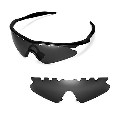 #ad New WL Polarized Black Vented Replacement Lenses for Oakley M Frame Sweep
