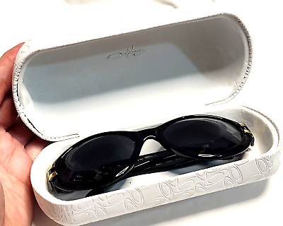 #ad Oakley White Hard Clam Shell Eyeglass Case w Chagall Sunglasses Italy G582 READ
