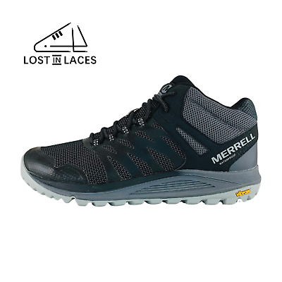 #ad Merrell Nova 2 Mid WP Waterproof Black Trail Shoe New Hiking Shoes Men#x27;s Sizes