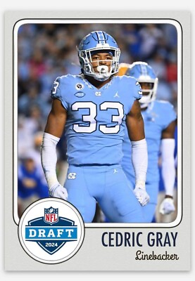 #ad Cedric Gray Unc ACEO Custom Football Card 2024 NFL Draft Prospect