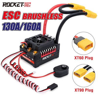 #ad Rocket RC 130A 160A Brushless ESC Waterproof for 1 7 1 8 RC Car Buggy Truck $57.65