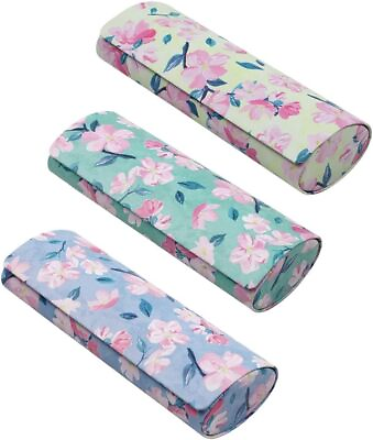#ad #ad JAVOedge 3 PACK Various Pattern Long Oval Hard Glasses Case Includes Microfib