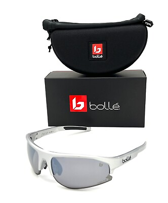 #ad BOLLE BOLT 2.0 Silver Matte Volt Cold White Polarized 67mm Sunglasses