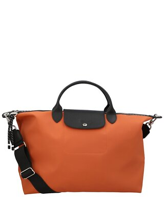 #ad Longchamp Le Pliage Energy Xl Canvas amp; Leather Tote Handbag Women#x27;s Orange