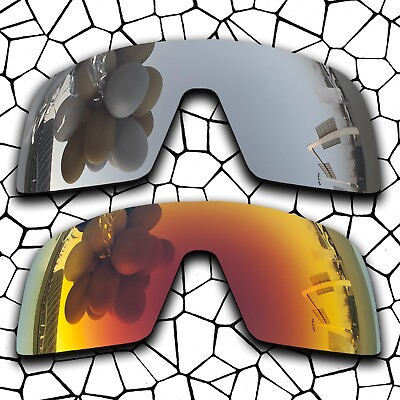 #ad Silveramp;Fire Red Lenses Replacement For Oakley Sutro OO9406 Polarized