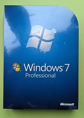 #ad Microsoft Windows 7 Professional Full Edition PC Boxed 32 amp; 64bit SEALED NEW